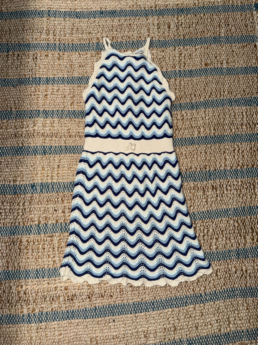 Janie & Jack Zig Zag Crochet Dress size 8